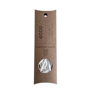 ECCO White Sporty Round Shoe Laces 100 cm (39”) 100% Polyamide – New